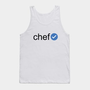 Verified Chef (Black Text) Tank Top